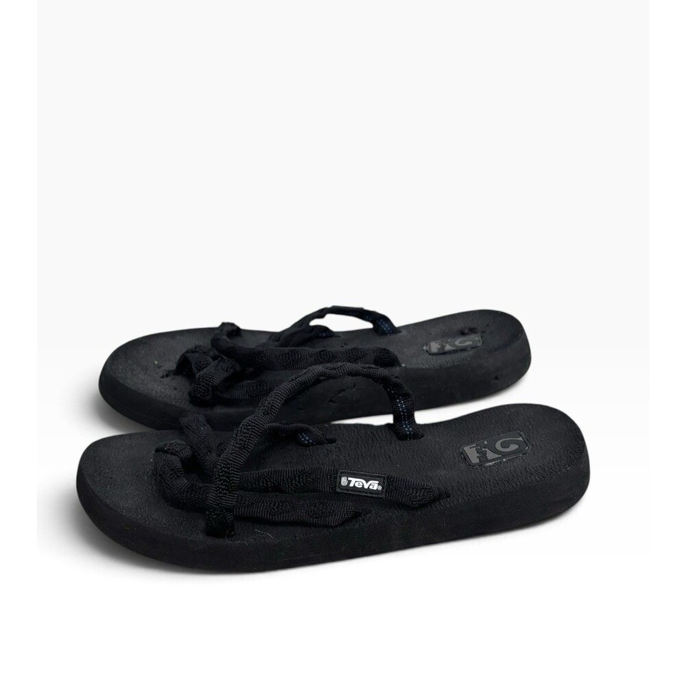 Teva Olowahu Womens Sandals Size 7 Black Lightweight Thong